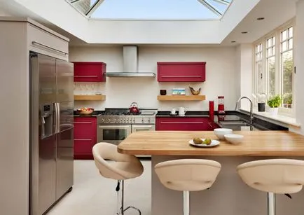 Proiectare bucătărie roșu 33 de idei și fotografii de interior, mobilier și decor luminos (idei) Proiectare bucătărie roșu 33 de idei și fotografii de interioare luminoase, mobilier, decor