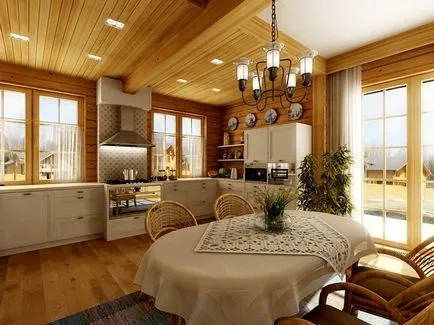 Design de bucătărie într-un interior fotografie casă de țară, bucatarie, living, bucatarie frumos, video (proiectare) de viață Design de bucătărie într-o casă de țară interior fotografie, bucatarie, living, frumos bucătărie-sufragerie, video