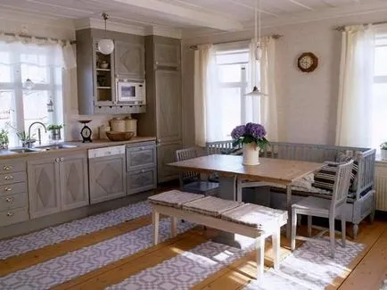 Design de bucătărie într-un interior fotografie casă de țară, bucatarie, living, bucatarie frumos, video (design de bucătărie într-o fotografie casă de țară) de viață Design de bucătărie într-o casă de țară interior fotografie, bucatarie, living, frumos bucătărie-sufragerie, video