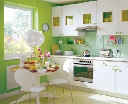 pereți bucătărie de design - materiale moderne, metode, combinații,