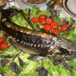 Trout coaptă în cuptor în folie