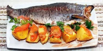 Trout coapte în cuptor (în ansamblu, în folie) rețete