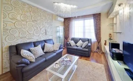 Fotografie de reparații cameră într-un apartament în casă cu mâinile lor, cum să facă frumoase, tipuri și variante, real (sala) Fotografie de reparații cameră într-un apartament în casă cu mâinile lor, cum să facă frumoase, tipuri și variante, real