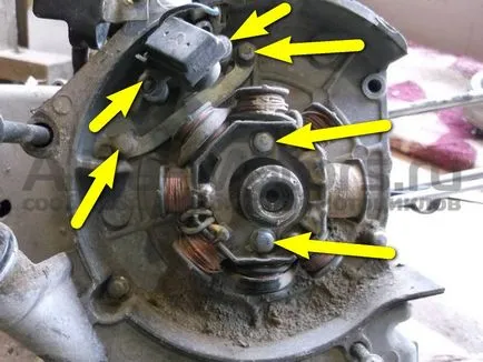 Fotografii de la îndepărtarea generator de scuter, Alisa-motoare