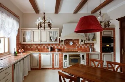 Design-ul ideal bucătărie într-o fotografie casă de țară, sfaturi de interior