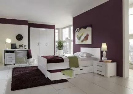 Idei repararea zonare dormitor mic, fotografie alegerea de design și aspect, bine conceput