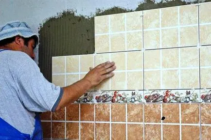prin căptușirea pereților cu plăci ceramice Instrucțiuni