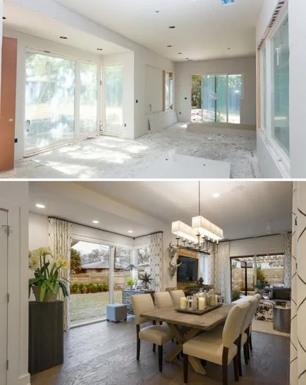 Interior unei case private înainte și după - 40 camere foto