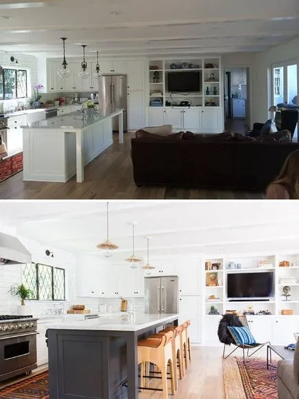 Interior unei case private înainte și după - 40 camere foto