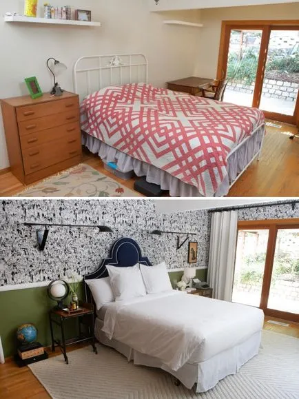 Interior unei case private înainte și după - 40 camere foto