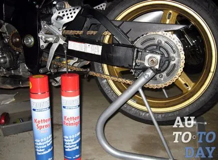 Pe măsură ce efectuați lanțul de grăsime motocicleta