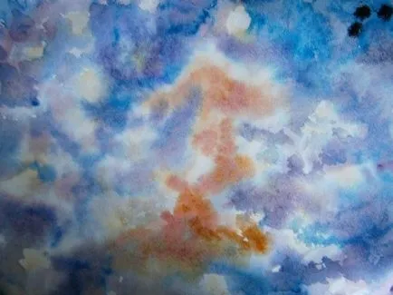 Cum de a desena spațiu treptat creion, acuarelă, guașă, burete, creioane colorate, desene