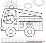 Cum de a desena un camion de foc, cu un creion în etape