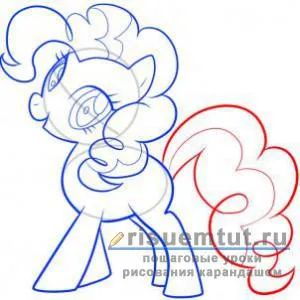 Cum de a desena un ponei Pinkie Pie de la „Prietenia - este un miracol“, treptat, creion - desena aici