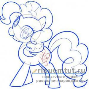 Cum de a desena un ponei Pinkie Pie de la „Prietenia - este un miracol“, treptat, creion - desena aici