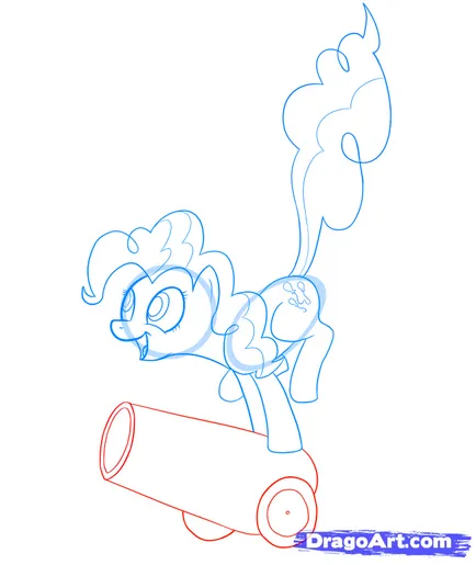 Cum de a desena un ponei Pinkie Pie etape creion