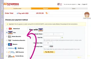 Cum de a plăti prin pungă AliExpress Qiwi (portofel) Cum de a plăti prin AliExpress Qiwi pungă