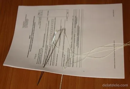 Cum să coase un fir și documente pentru a le asigura