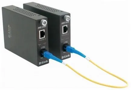 La conectarea cu un convertor media optice, documentație-built