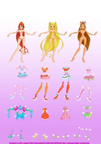Cum de a face păpuși din hârtie Winx