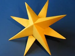 Cum sa faci o stea tri-dimensională, o stea de hârtie cu mâinile