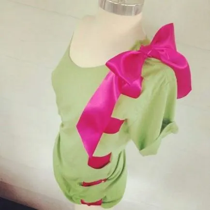 Cum de a face tăieturi pe tricou (poza 40) pe partea din spate, cu reducerile, cum să taie