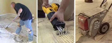 Scoaterea linoleum vechi