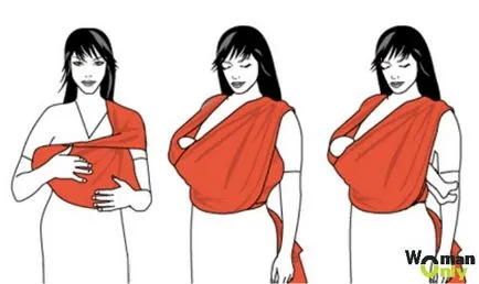 Cum de a lega o instrucțiune praștie fular pentru mamele cu placi foto si video (cravată) Cum de a lega o instrucțiune praștie fular pentru mamele cu sfaturi foto și video