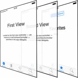 Controlerele bara de tab (controlerele bara de file) ios uitabbarcontroller, mere, Xcode dezvoltator