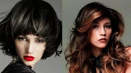 Colorat pe parul inchis la culoare care nuante de a alege parul scurt, mediu și lung ca