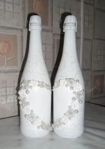 Design-ul frumos de sticle pentru o nunta