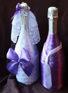 Design-ul frumos de sticle pentru o nunta
