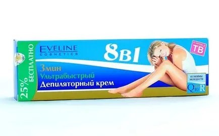 Crema pentru îndepărtarea părului Evelyn 9 în 1, pret, recenzii (comentarii Crema epilatoare Eveline) Crema pentru îndepărtarea părului Evelyn 9 în 1, preț, comentarii