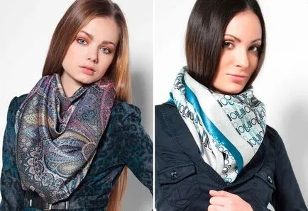 Frumos la modă șal eșarfă - opțiuni elegant pentru legarea eșarfe eșarfe în jurul gâtului, pe cap