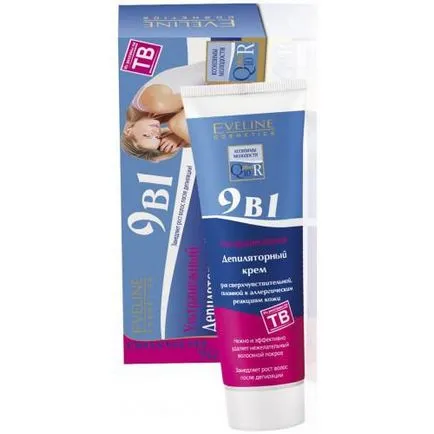 Crema epilatoare Evelyn 9 în 1, preț, comentarii (crema depilatoare Evelyn) Crema pentru îndepărtarea părului Evelyn 9 în 1, preț, comentarii