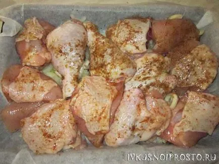 Pui la cuptor cu brânză - un pas cu pas reteta cu fotografii, și delicioase și simplu
