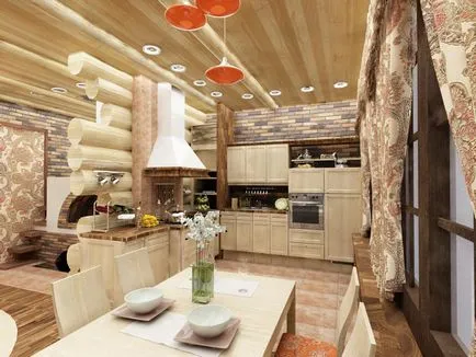 Bucataria din casa de țară - Design (59 imagini) cu mâinile, sala de mese de interior, manual, fotografice și (acasă) Bucataria din casa țară - proiectare (59 imagini) cu mâinile, sala de mese interior, manual, fotografice și