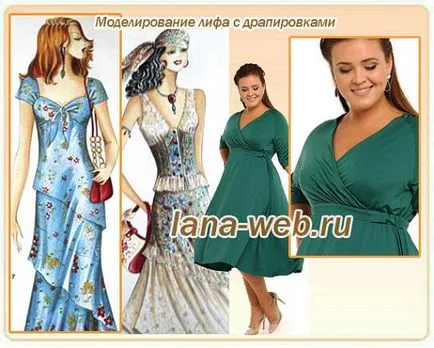 Modelarea rochii corsetul cu draperii - Master class 13