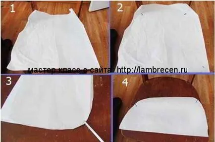Capul pe un scaun cu mâinile sale mâini, perdele, Lambrichene, textile de casa proprii
