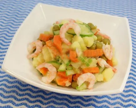 salata delicată cu mazăre verde și cartofi (cartofi) Salata delicată cu mazăre verde și cartofi