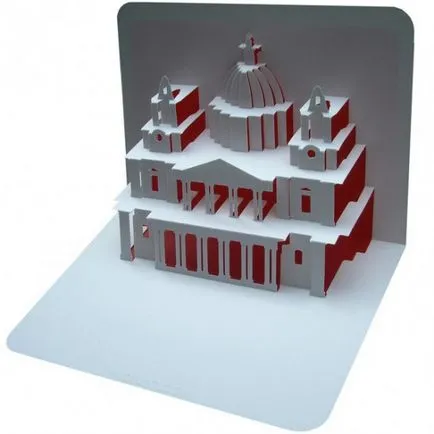 carte poștală în bloc cu propriile mâini - arhitectura pop-up
