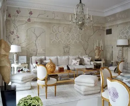 Decorarea pereților în camera de zi de 65 de idei moderne, fotografia în interior