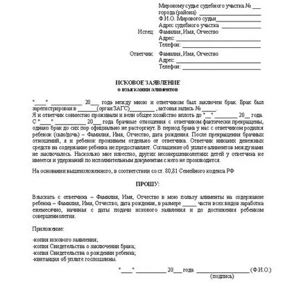 model de cerere de divorț cum se scrie
