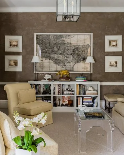 Decorarea pereților în camera de zi de 65 de idei moderne, fotografia în interior