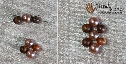 Colier cu mâinile sale țesut margele cu perle si margele