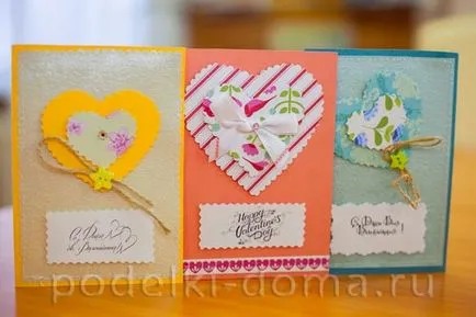 Ziua Îndrăgostiților fericit carte poștală cu propriile lor mâini, o cutie de idei și ateliere