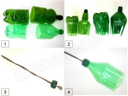 Palma de la sticle de plastic cu mâinile lor pași pentru incepatori, fotografii (din plastic) Palma de la sticle de plastic cu mâinile lor pași pentru incepatori, fotografii