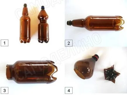 Palma de la sticle de plastic cu mâinile lor pași pentru începători fotografie (lor) Palma de la sticle de plastic cu mâinile lor pași pentru incepatori, fotografii
