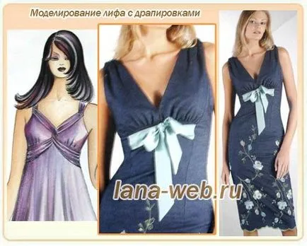 Rochie cu draperii Fotografie de modele de succes, modele și microni pentru producția (de la talie) Rochie cu draperii Fotografie de modele de succes, modele și microni pentru producția de