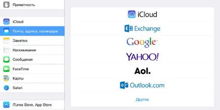 instrucțiuni detaliate cu privire la configurarea e-mail pe iPad